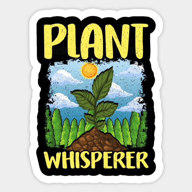 Cute & Funny Plant Whisperer Gardening Pun Sticker by theperfectpresents